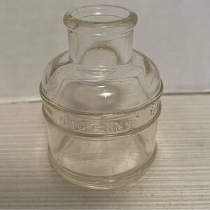 Higgins Glass Ink Bottle NY Embossed
